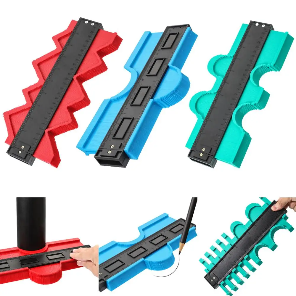 

Profile Gauge 5/10/20'' Contour Gauge Duplicator Plastic Inch Metric Profile Ruler For Copying Irregular Shape Wood Marking Tool