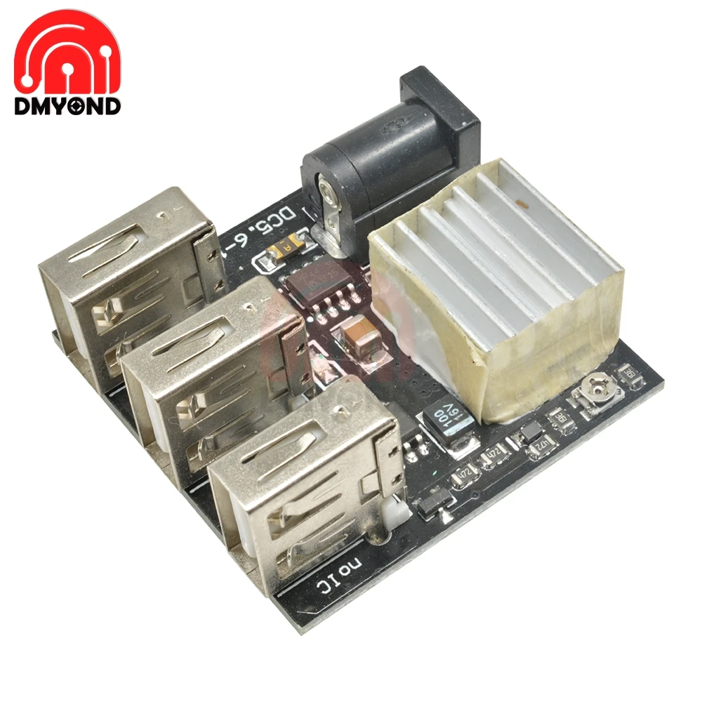 DC 9V/12V To 5V 8A понижающее зарядное устройство для Arduino 3 USB Mini зарядный модуль