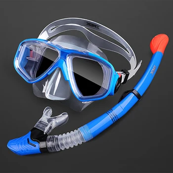 

sfit 2020 Professional Scuba Diving Mask and Snorkels Anti-Fog Goggles Glasses Diving Swimming Easy Breath mask glasses set