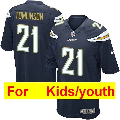 Молодежная футбольная форма в Лос-анжелесском стиле Joey Bosa LaDainian Tomlinson Philip Rocks Keenan Allen Melvin Gordon - Цвет: Слоновая кость