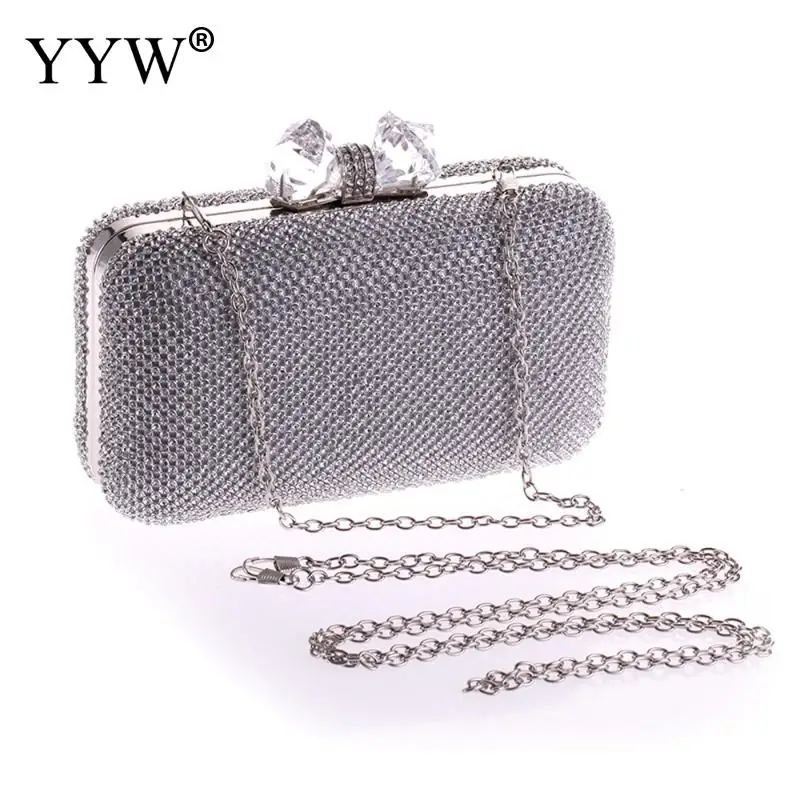 silver prom bag