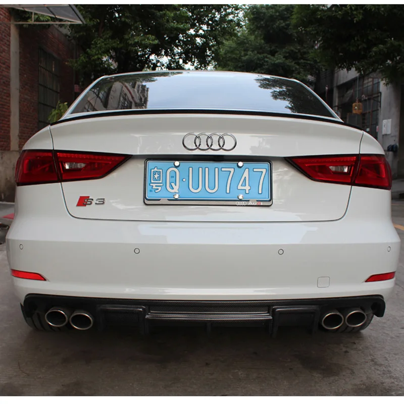 Автомобильный стиль для Audi A3 седан спойлер S3 задний из углеродного волокна