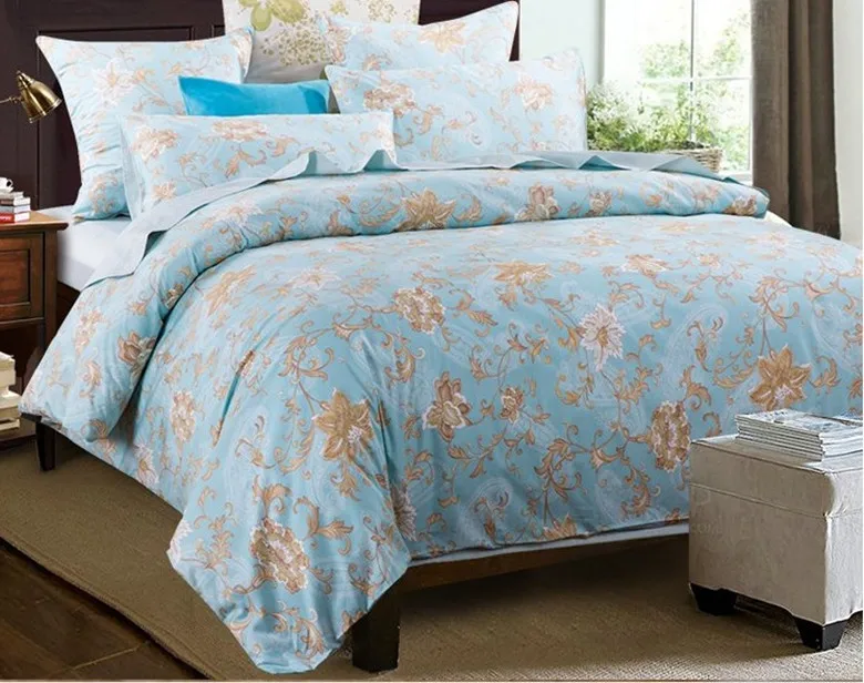 09 Египетский хлопок 600 TC AB напечатанный и сплошной цвет queen King size пододеяльник 220x240 см или 230x250 см 1 шт. на заказ - Цвет: 09