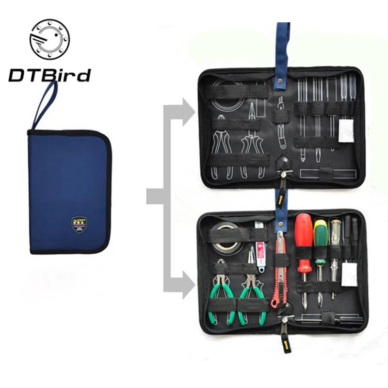 Профессиональная сумка для инструментов электрика, набор для инструментов с жесткой пластиной, сумка для инструментов, набор для хранения