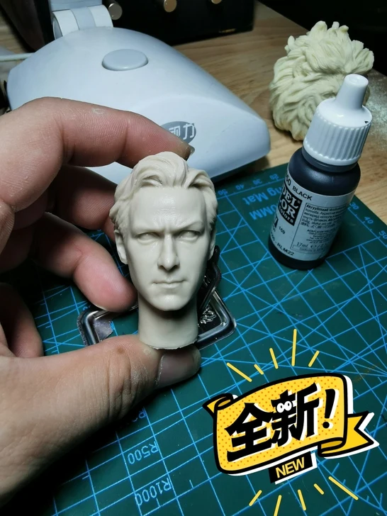 

1/6 Scale Old Charles Head X Professor Unpainted Head Sculpt Young Version Model for 12'' Action Figure Body