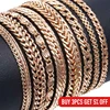 20cm chaînes Bracelets pour femme 585 or Rose rempli femmes Bracelet chaîne livraison directe en gros bijoux de mode 3-8mm LCBB1 ► Photo 2/6