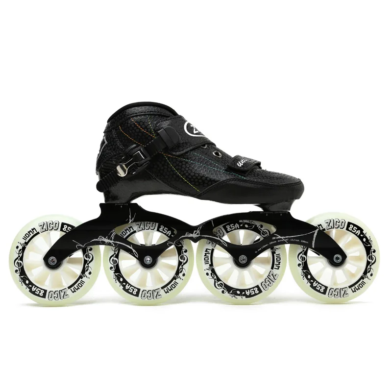 high Hardness Speed Skating Wheels LTXDKF Genuine Leather Men's Roller Skates Brush Street Roller Skates 