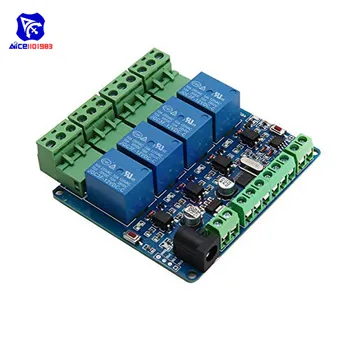 

diymore Modbus RTU 4 Channel 12V Relay Output Board Module Switch Input RS485 / TTL Communication Module