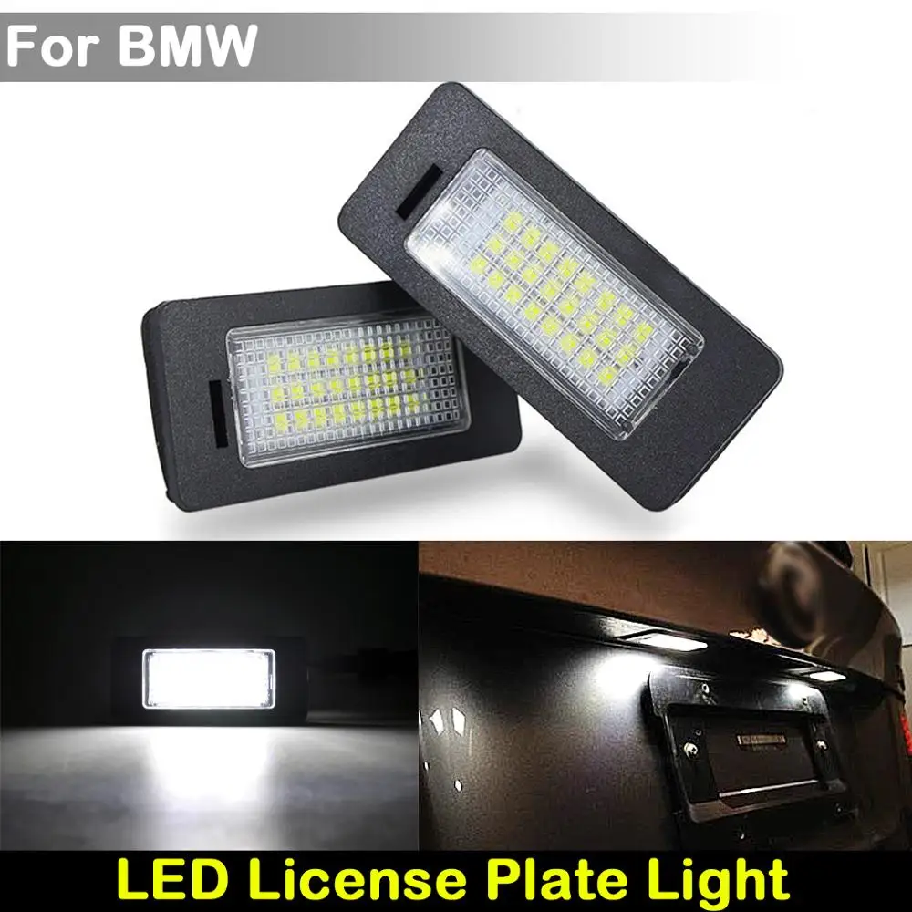 Для BMW E82 F22 E46 E90 E92 E93 F30 F32 F33 E39 E60 E61 F10 F11 Белый светодиодный заднего номерной знак