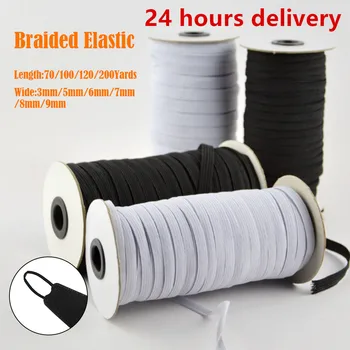 

1 roll Stretchy Braiding Elastic Cords Mask Rope Elastic Bands for Sewing Crafting and Mask Making