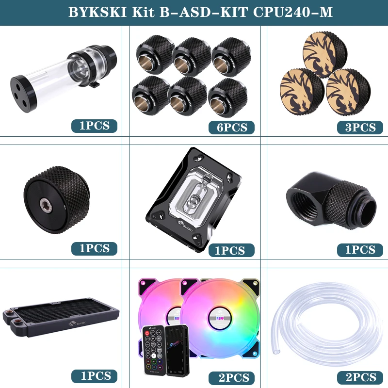 Bykski Waterkoeling Koeler Kit Slang Buis Set Gpu Cpu Water Blok Pomp
