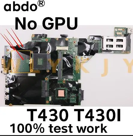 Материнская плата для ноутбука Lenovo Thinkpad T430 t430i 100% протестированная работа FRU 04Y1934