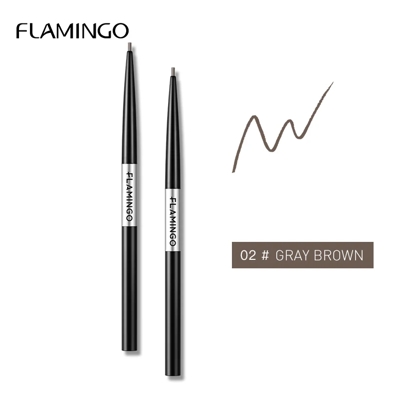 Фламинго черный тонкий профессиональный карандаш для бровей водонепроницаемый стойкий водонепроницаемый не легко обесцвечиваемый коричневый карандаш для бровей подарок b1022 - Цвет: b1022-2