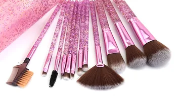 

12pcs / set Diamond Crystal Makeup Brushes Set Make Up Tools Foundation Powder Eyeshadow Blending Eyebrow Eyelash Eyeliner Brush