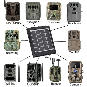

Hunting Camera Solar Charger 6v/9v/12v 8000mAh For Forest Trail Cameras