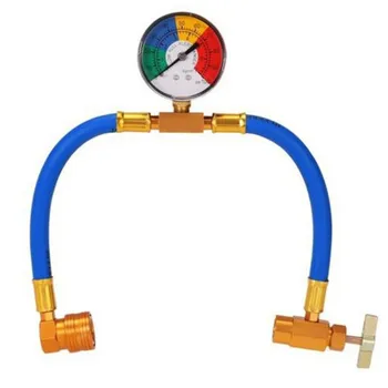 

Hot 1pcs R134A Charging Hose Recharge Gauge Adapter Refrigerant Air Conditioner Hot Measuring Car Pipe