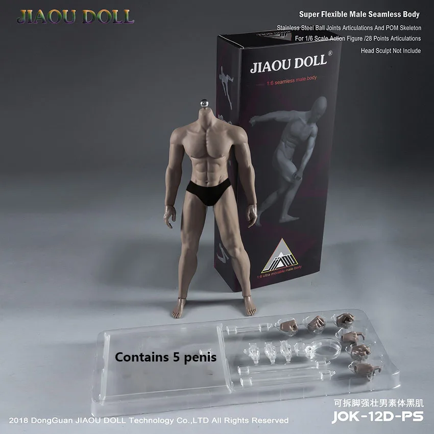 JIAOU DOLL 1//6 Seamless Male Body Doll Man Action Figure fit 12/" Phicen Hot Toys
