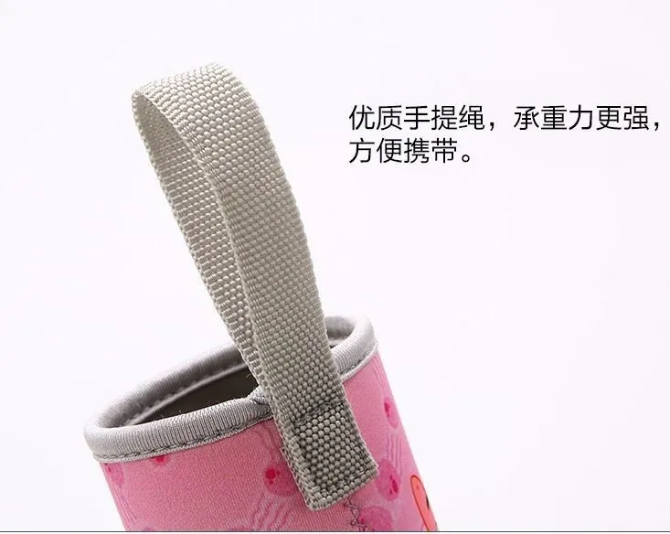 

Drink Water Mini Pink Women's Korean-style Cute Cup Set Protective Case Fresh Insulated Cup Cup Bag BOY'S Elasticity
