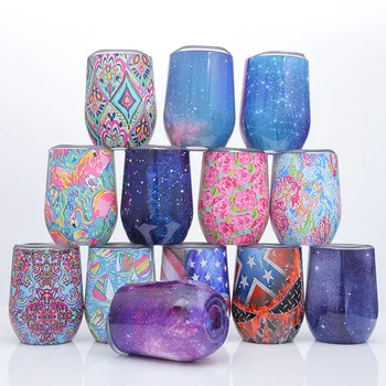 

flamingo 12oz Wine Tumbler 9oz Egg Cups Wine Glass double wall stainless steel vacuum insulated coffee mugs Cups