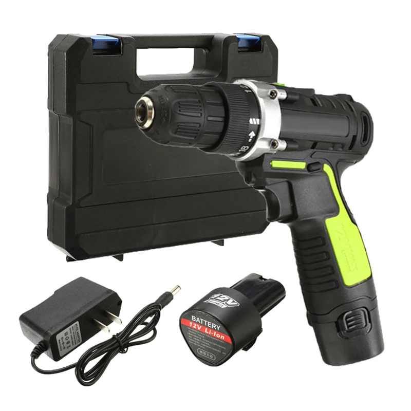 Electric Screwdriver Lithium Battery Rechargeable 12V 18V 25V 36V Multi-function Cordless Electric Drill Rotary Power Tools - Цвет: 12V  2 Batteries