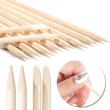 

200Pcs/Set Nail Art Design Cuticle Pusher Orange Wood Stick Sticks Cuticle Pusher Remover Manicure Pedicure Care
