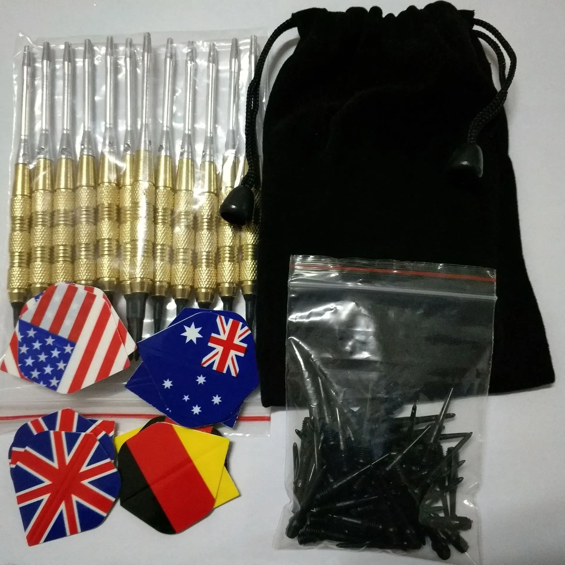 18G Iron Safe Soft Darts Aluminium Alloy Shaft 12 Darts+ 100 Head with Storage Bag 252G