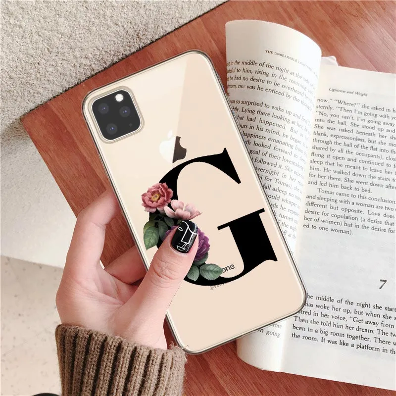 Custom New Phone Case For iPhone 11 Pro Max Wireless charging Fashion Customized initial Soft For iPhone X XR XS MAX 7 8 Plus
