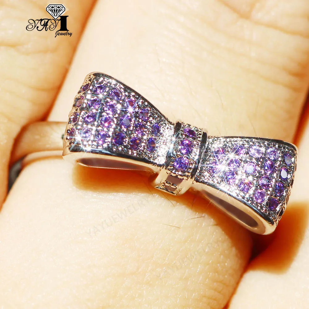 Ювелирные изделия YaYI Мода Принцесса 3.6CT Фиолетовый Циркон с серебряным Цвет