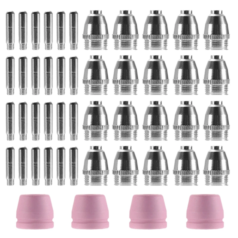 

44Pcs Plasma Cutter Torch Tips Electrode Accessory Consumables Kit AG-60 BI1026