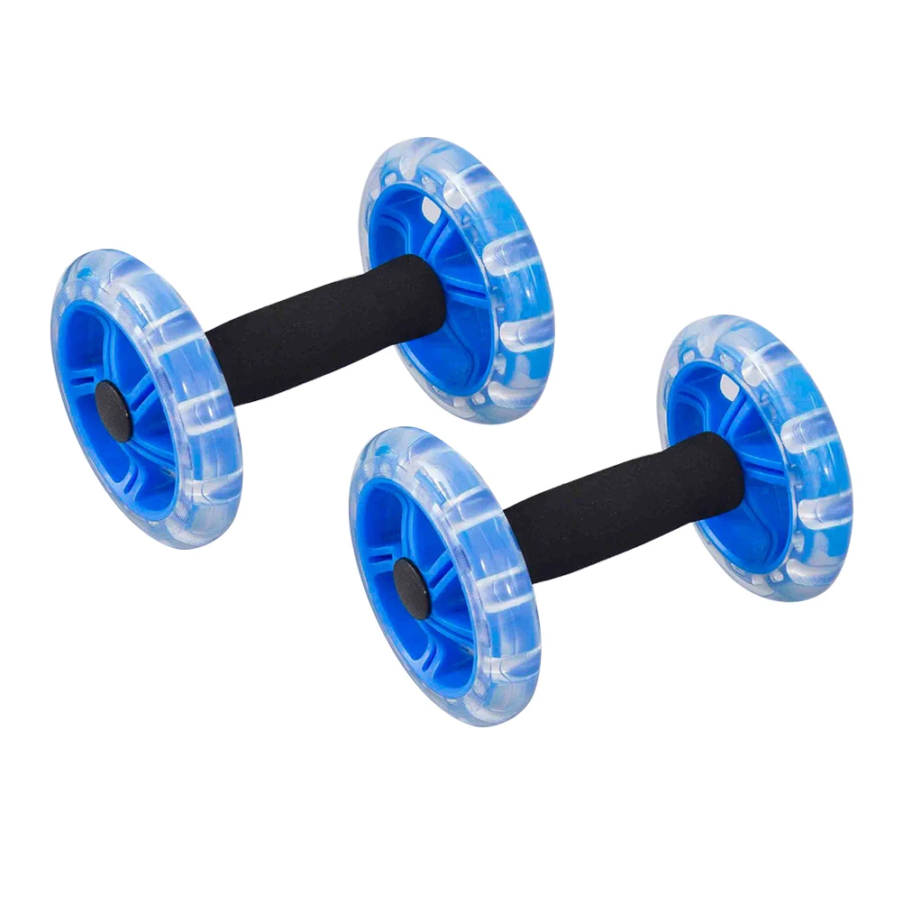 Twin-Wheel Tummy Strengthening Fitness Shaping Wheel for Man Woman (Blue) | Спорт и развлечения