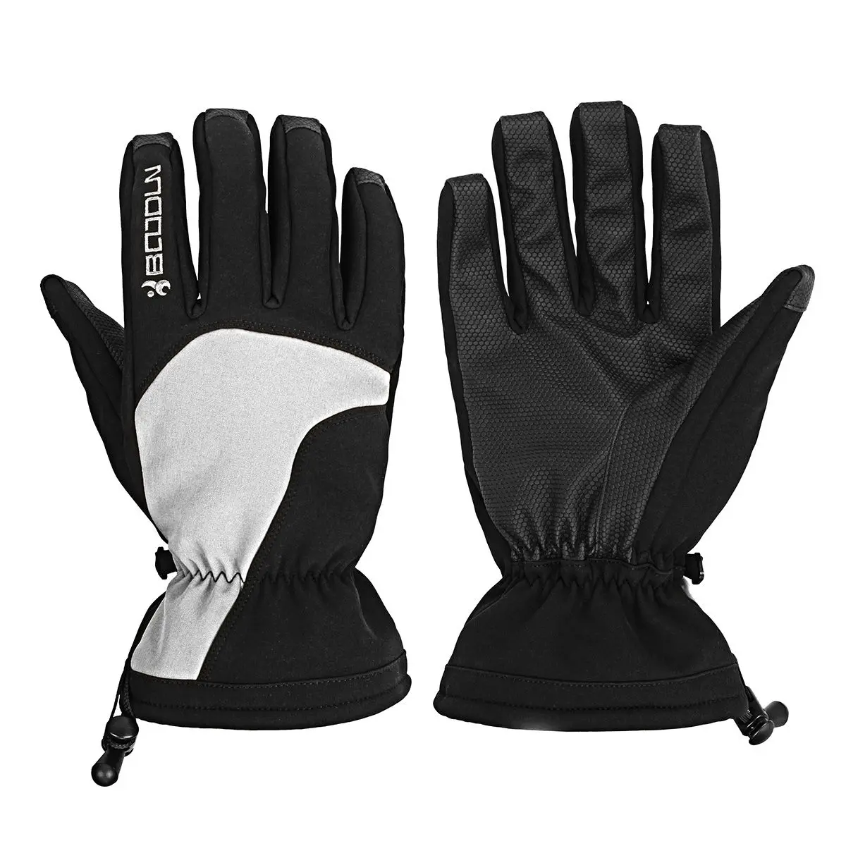 1 пара, женские мотоциклетные перчатки, лыжные зимние Нескользящие ветрозащитные перчатки для верховой езды, для работы на открытом воздухе, теплые перчатки на полный палец, водонепроницаемые перчатки - Цвет: White