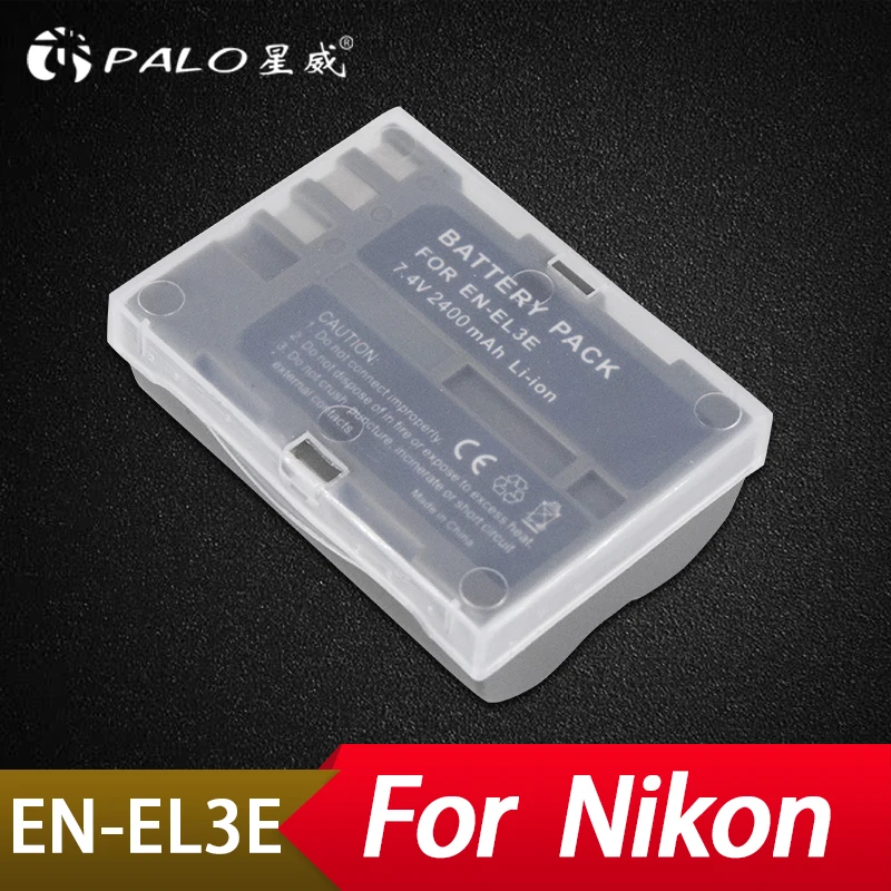 Palo 1 шт. EN-EL3E RU EL3e ENEL3e 2400 мА/ч, батарея для камеры Батареи AKKU+ Зарядное устройство для Nikon D30 D50 D70 D90 D70S