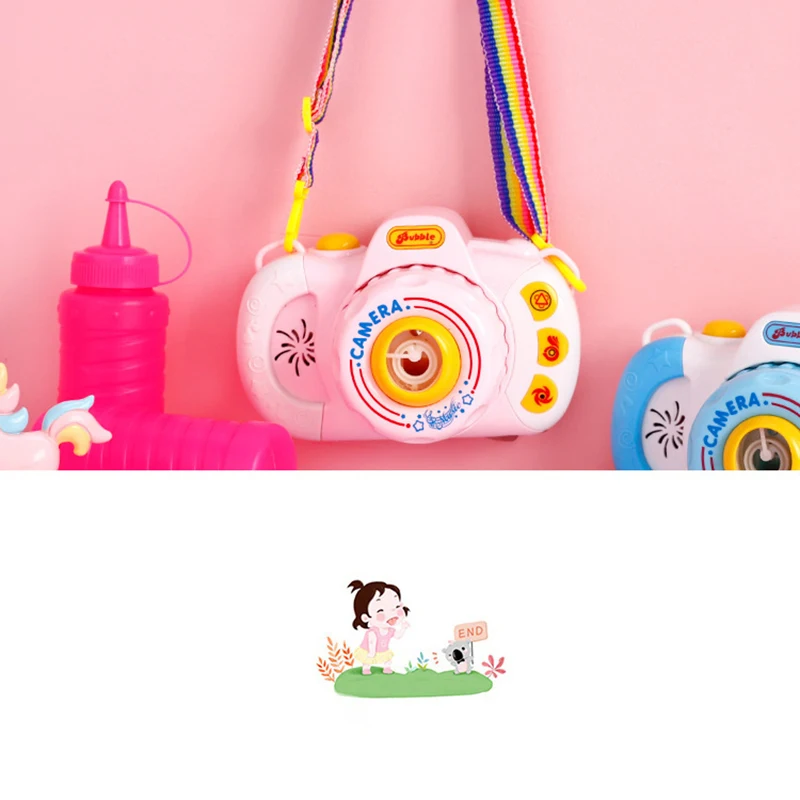 Детские игрушки мыльных пузырей Камера с изображением мультипликационных персонажей для детей автоматически Развивающие детские игрушки; Монтессори фотографии подарки