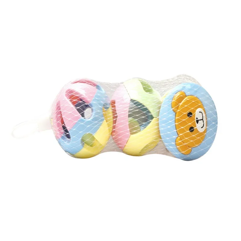 

Baby Grasping Ball Environmentally Friendly Teether Rattle Educational Fitness Soft Silcone Dumbbell Ball Baby Hand Rattle Toys