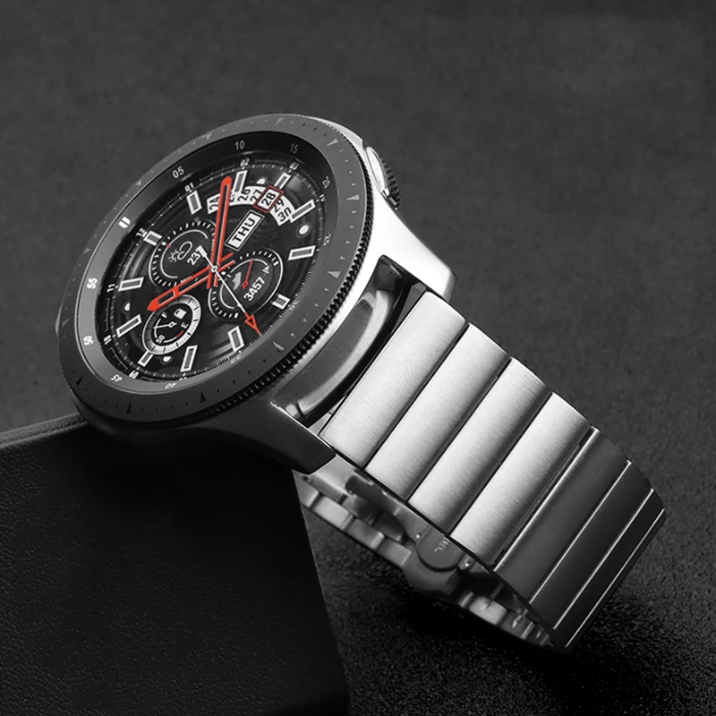 Роскошный ремешок из нержавеющей стали для samsung Galaxy watch 46 мм/42 мм/Активный 2 gear S3