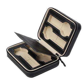 

2/4/8 Grids Travel Watch Box PU Leather Watch Display Storage Case Organizer