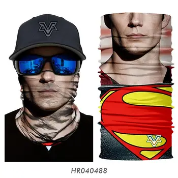 

3D Magic Neck Gaiter Protective Face Mask Halloween Tube Bandana Buffs Superhero Motorcycle Headband Outdoor Ironman Face Shield