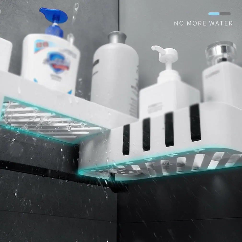 Punch-free Toilet Storage Rack Bathroom Seamless Rotating Rack Double Rotating Rack Multi-function Toilet Rack