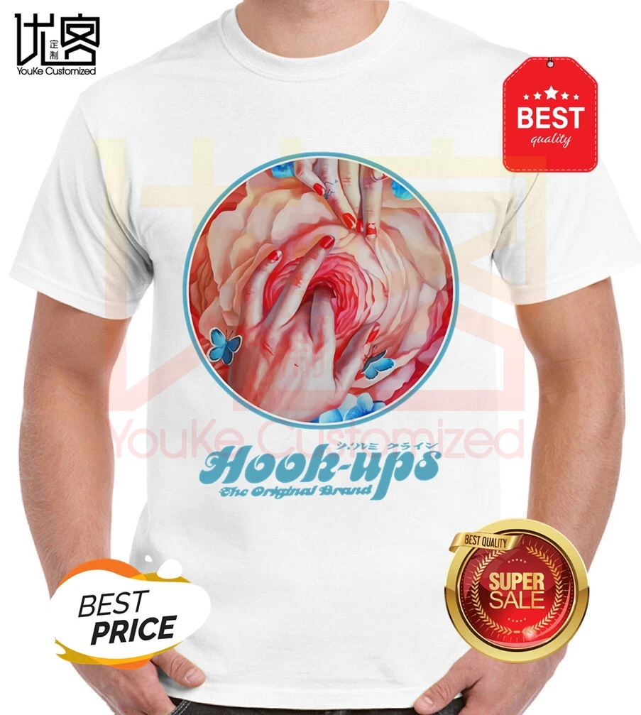 Футболка vtg hook-ups скейтборд травмированная Роза девушки переводная футболка