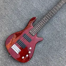 2019 Новое поступление винно-красные W 5 струны для бас-гитары, заводской индивидуальный твердый корпус для электрической бас-гитары
