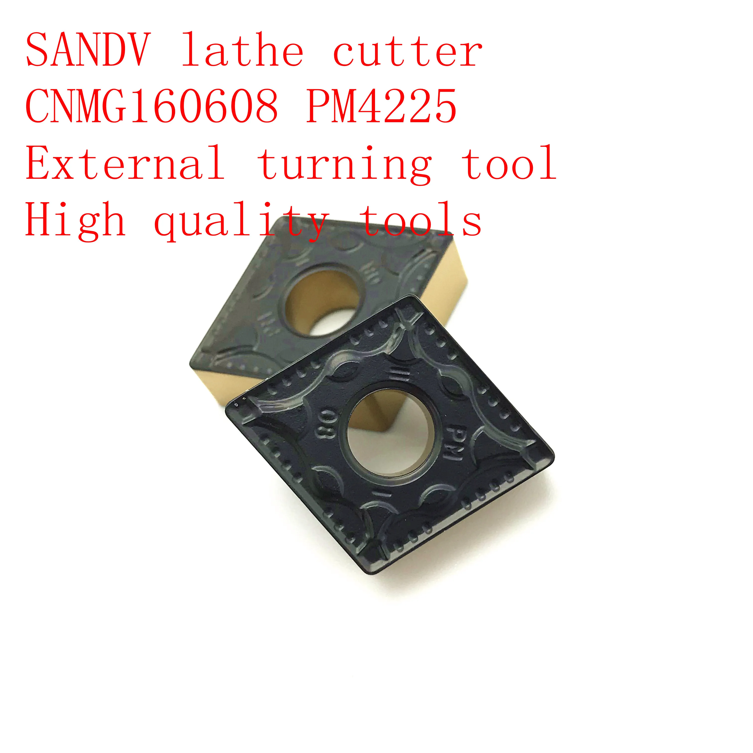 

20PCS SANDV high quality lathe tool CNMG160608 PM4225 carbide tool, external turning tool CNC tool R0.8 semi-finishing tool