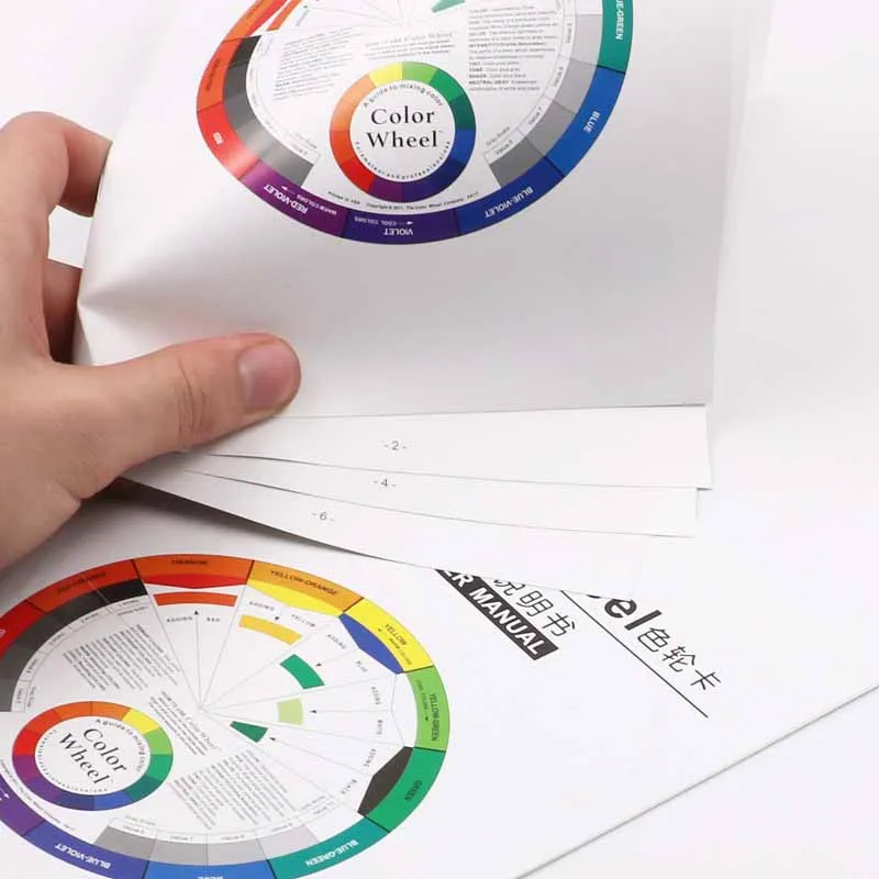 Профессиональный пигмент для тату ногтей 12 цветов бумажная карта Трехъярусный