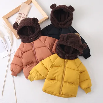 

2019 Winter New Baby Clothes Children Down Jacket Kids Clothes Cotton Long Sleeve Hooded Keep Warm Zipper Down Coat