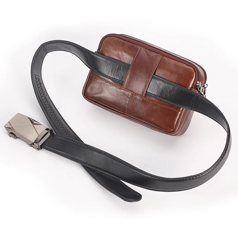 Мужская маленькая сумка-мессенджер из натуральной воловьей кожи через плечо, сумка для мобильного телефона с карманом на руку, поясная дизайнерская поясная сумка