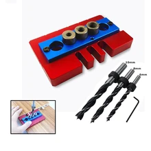 Деревообрабатывающая сплайсинговая доска отверстие открывалка локатор W/сверла Tenon Пробойники отверстий позиционирования дюбеля Деревообрабатывающие инструменты DIY