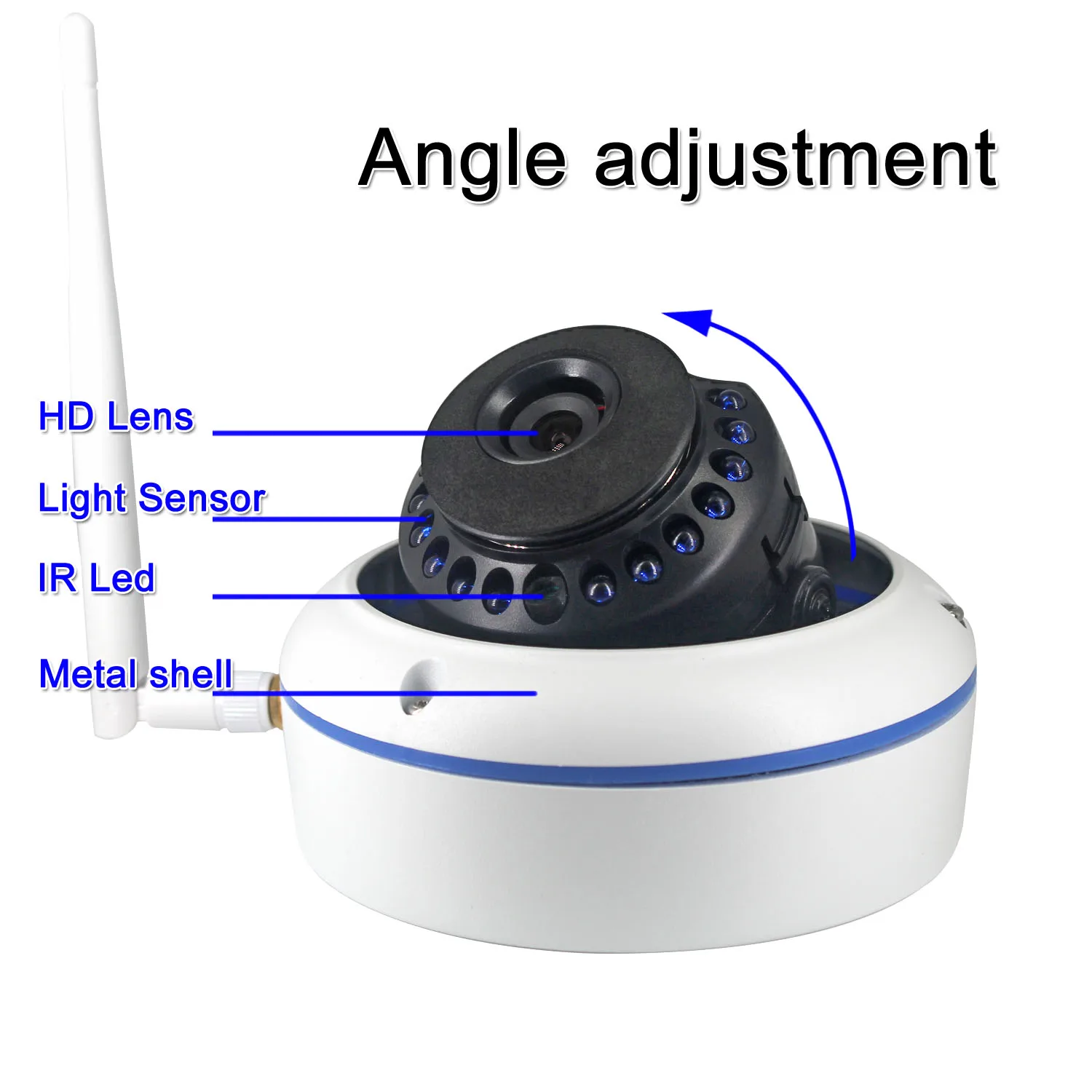  2019 Wifi IP Camera Dome 1080P HD IR Night Vision Home Security CCTV Surveillance Camera Wireless I - 4.0001E+12