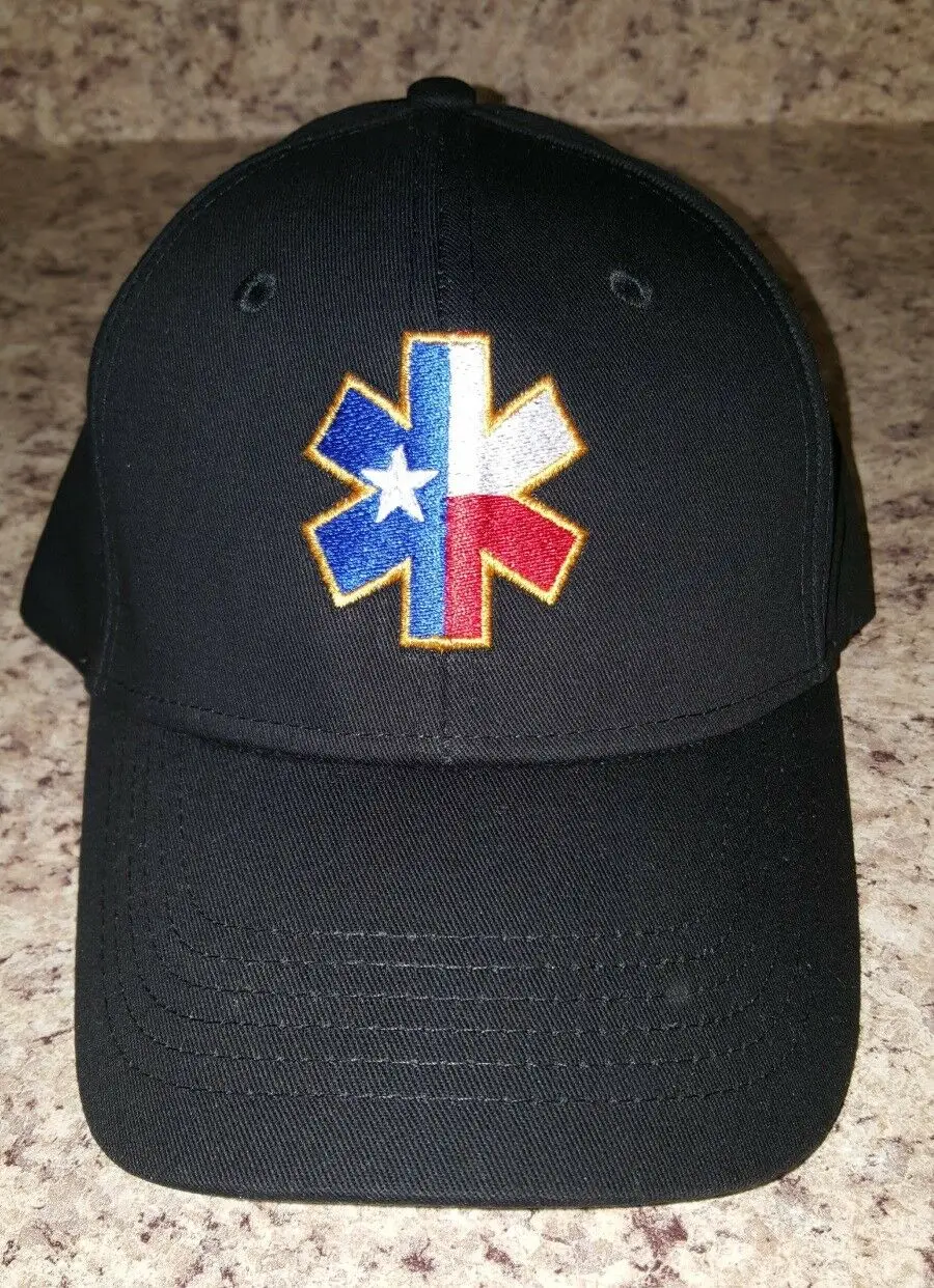 

Star of Life Texas Flag, EMT Paramedic Ball Cap Firefighter Print