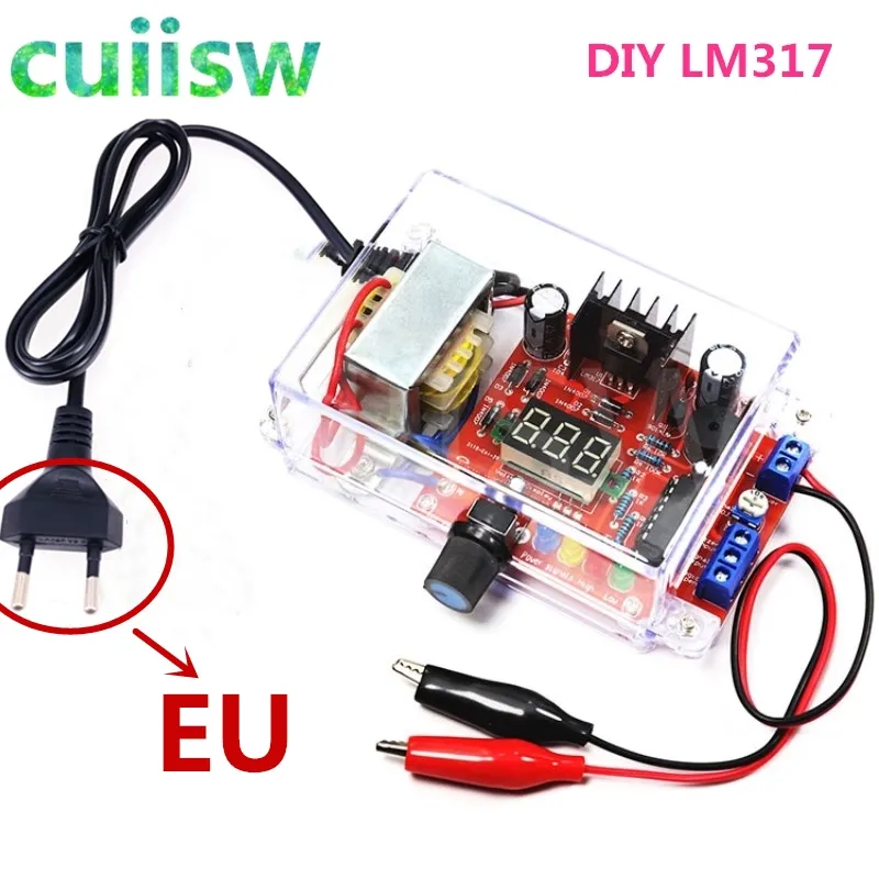 Continuously Adjustable Regulated DC Power Supply DIY Kit LM317 1.25-12V 