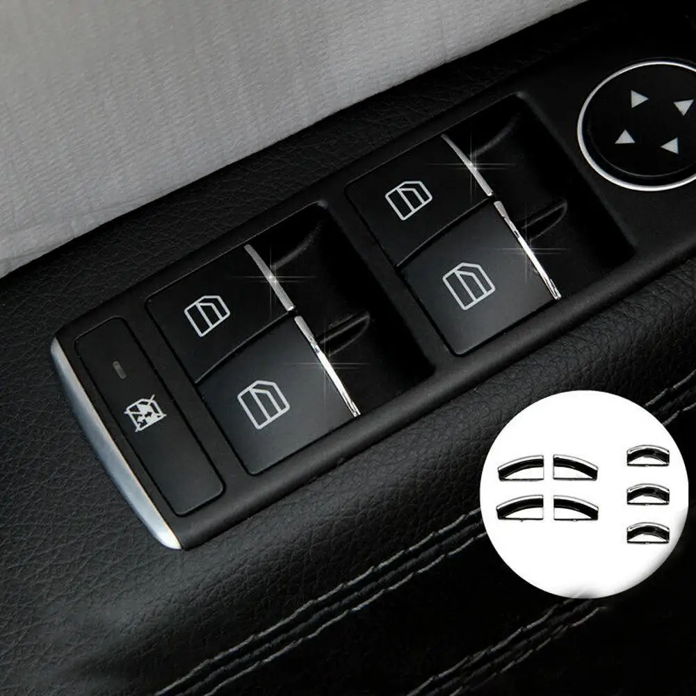 Door Window Lift Button Switch Sequin Trim Accessories For Benz CLA GLA Klasse W176 W246 C117 X156