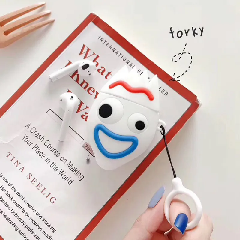 3D чехол для наушников для Airpods, чехол, силиконовый чехол с милым медведем для Apple Air pods 2, чехол для Earpods, чехол, ремешок для наушников 1 - Цвет: 773A1